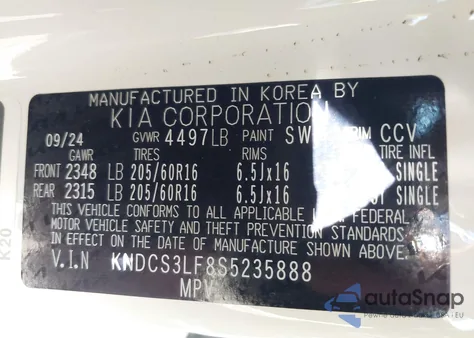 2025 Kia Niro Plug-In Hybrid Ex z USA, uszkodzony, nr VIN KNDCS3LF8S5235888